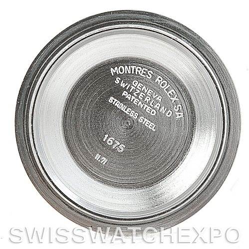 This image shows the inner side of the back case cover for a Vintage Collection Rolex watch.