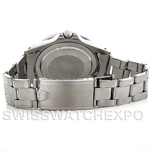 This image shows the back case and bracelet of a Rolex Vintage Collection 1675 Men's Stainless Steel Black Dial 1675 Men's Stainless Steel Black Dial model watch, viewed from the rear.