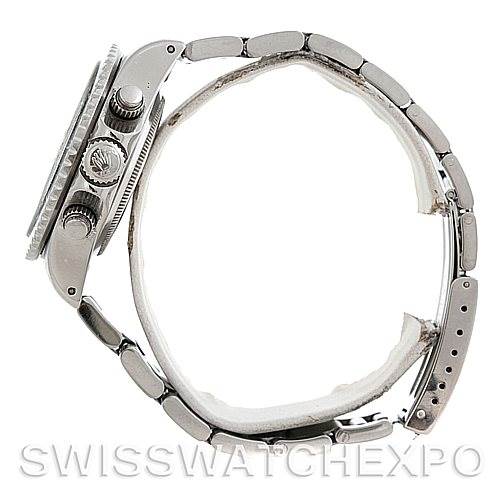 This side profile image shows the case, crown, bezel, and bracelet of the Rolex Vintage Collection 79170 Men
s Stainless Steel Silver Dial 79170 Men
s Stainless Steel Silver Dial model.