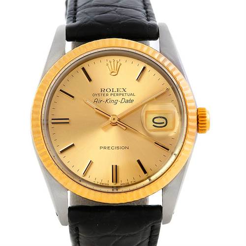 Photo of Rolex Air King Date Vintage Mens Steel and Gold Watch 5701