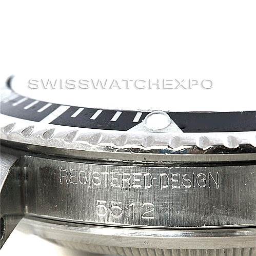 This close-up image shows the side case of the Rolex Vintage Collection 5512 Men's Stainless Steel  5512 Men's Stainless Steel  watch, highlighting the bezel and engraved model number "5512".