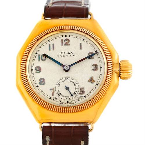 Photo of Rolex Vintage 18K Yellow Gold Octagonal Watch 679 Year 1925