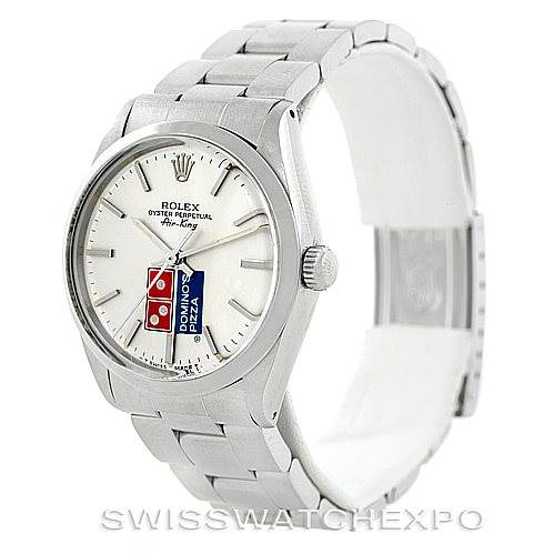 The image shows a Rolex Vintage Collection 5500 Men's Stainless Steel Silver Dial 5500 Men's Stainless Steel Silver Dial model from an angled front view, highlighting the dial, case, and bracelet.