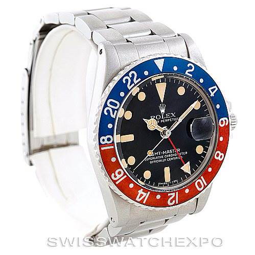 Rolex GMT Master Vintage Steel Mens Watch 1675 SwissWatchExpo