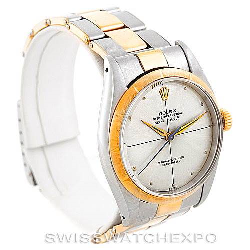 Rolex Vintage Mens Steel 14K Yellow Gold Zephyr Dial Watch 6582 SwissWatchExpo