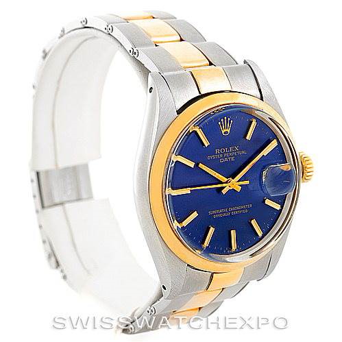 Rolex Date Vintage Mens Steel 14k Yellow Gold Watch 1500 SwissWatchExpo