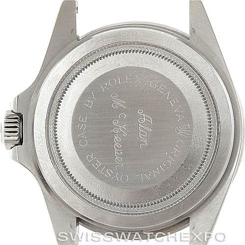 The image shows the case back of a Tudor Submariner 79190 Men's Stainless Steel Black Dial 79190 Men's Stainless Steel Black Dial watch, viewed from a direct angle.