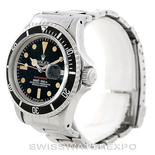 Rolex Red Submariner Vintage Stainless Steel Mens Watch 1680 SwissWatchExpo