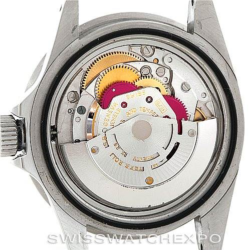 This image shows the internal mechanism of the Rolex Vintage Collection 1680 Men's Stainless Steel Black Dial 1680 Men's Stainless Steel Black Dial watch, viewed from the back without the case back cover.