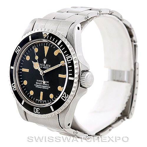 The Rolex Vintage Collection 5512 Men's Stainless Steel  5512 Men's Stainless Steel  model watch is shown at a three-quarter angle, highlighting the bezel, dial, and bracelet.