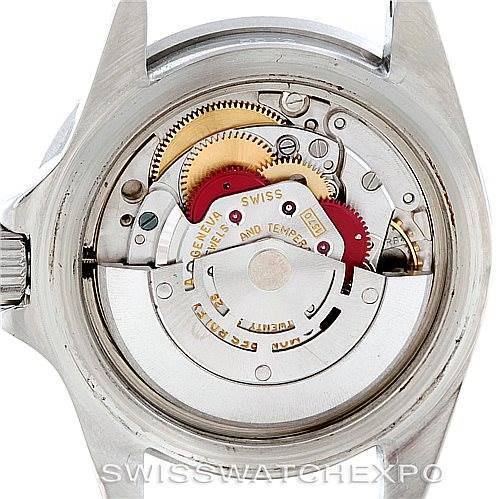 The image shows the inner mechanical parts from a rear angle of the Rolex Vintage Collection 5512 Men
s Stainless Steel  5512 Men
s Stainless Steel  watch without its back cover.