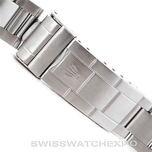 The image shows the clasp and bracelet of the Rolex Vintage Collection 168000 Men's Stainless Steel Black Dial 168000 Men's Stainless Steel Black Dial watch from a close-up angle.