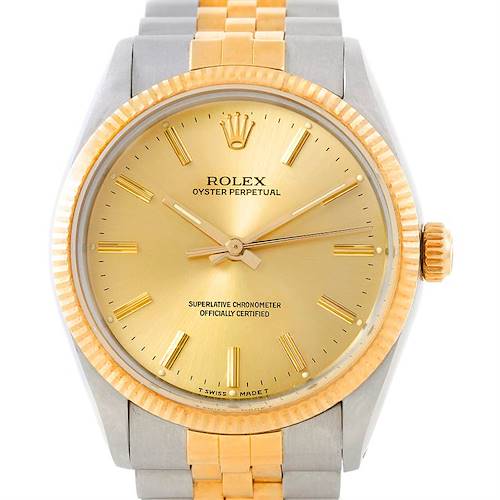 Photo of Rolex Vintage Mens Steel 14K Yellow Gold Watch 1005