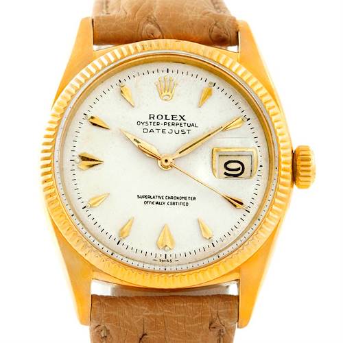 Photo of Rolex Oyster Perpetual 18K Yellow Gold Vintage Watch 6605