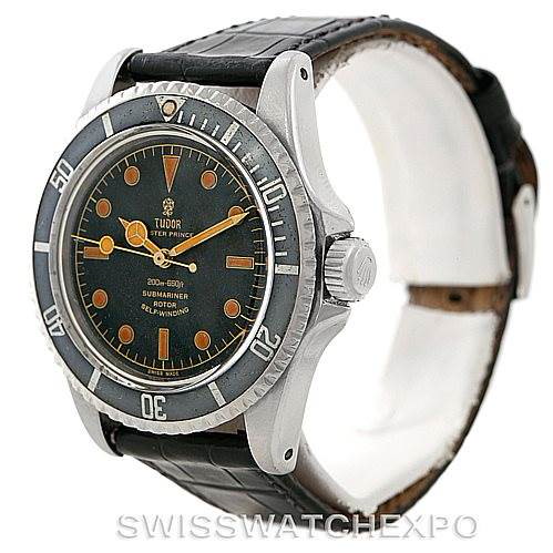 Tudor Submariner Pointed Guards Vintage Steel Mens Watch 7928 SwissWatchExpo