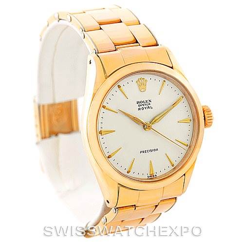 A Rolex Vintage Collection 6426 Men's Silver Dial 6426 Men's Silver Dial watch is shown at a slight angle, highlighting the face, bezel, crown, and bracelet.