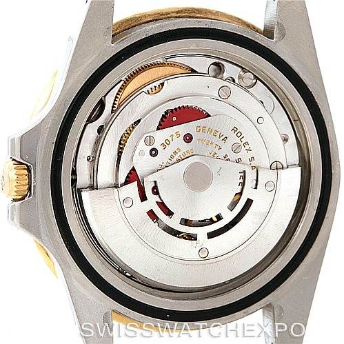 The image shows the inner mechanical movement of the Rolex Vintage Collection 16753 Men's Stainless Steel Brown Dial 16753 Men's Stainless Steel Brown Dial watch, taken from a back view with the caseback removed.