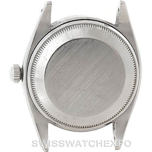This image shows the case back and lugs of the Rolex Vintage Collection 6556 Men's Stainless Steel Silver Dial 6556 Men's Stainless Steel Silver Dial watch, without the bracelet attached.