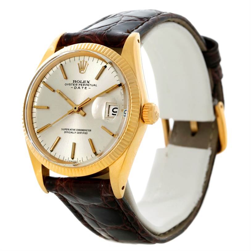 Rolex Date 14k Yellow Gold Vintage Mens Watch 1503 Year 1967 ...