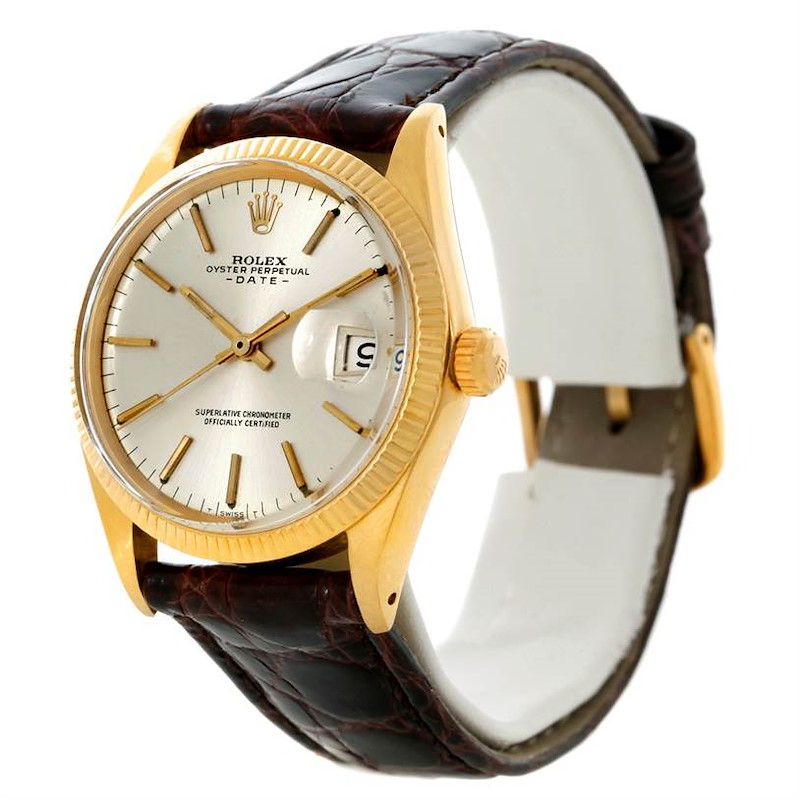 Rolex Date 14k Yellow Gold Vintage Mens Watch 1503 Year 1967 SwissWatchExpo
