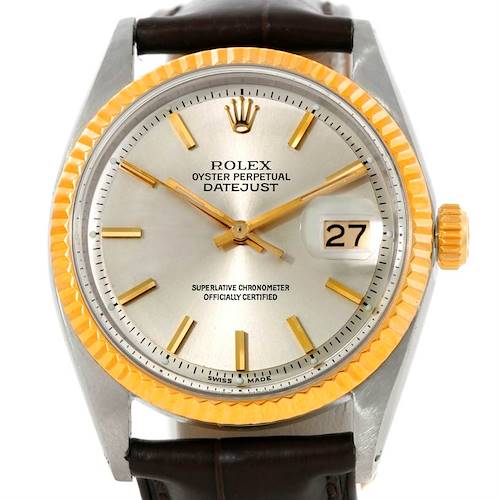 Photo of Rolex Datejust Vintage Mens Steel 18K Gold Watch 1601