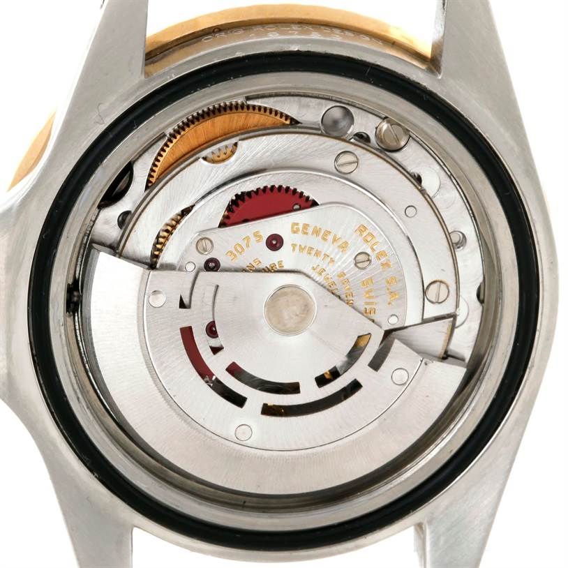 This image shows the internal mechanical movement of a Rolex Vintage Collection 16753 Men's Stainless Steel Black Dial 16753 Men's Stainless Steel Black Dial watch, viewed from the back.