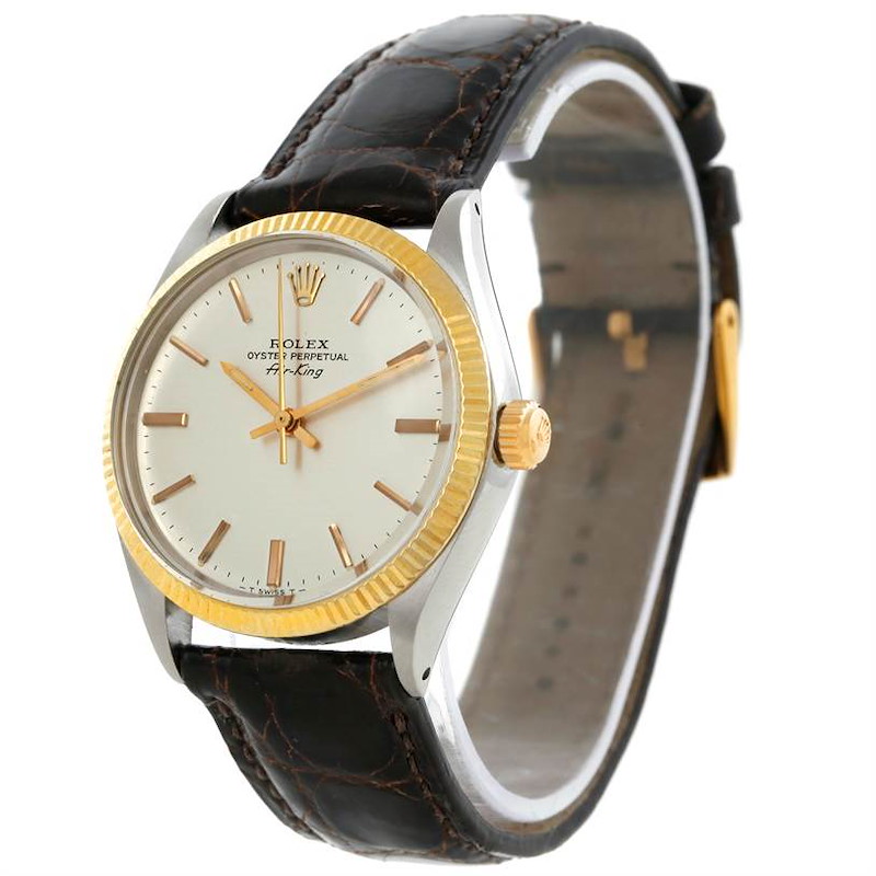 Rolex Airking Vintage Steel Yellow Gold Watch 5501 SwissWatchExpo