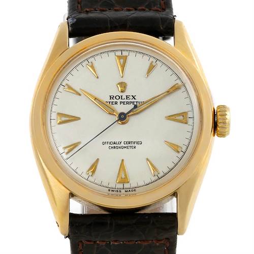 Photo of Rolex Oyster Perpetual Vintage 14K Yellow Gold Watch 6084