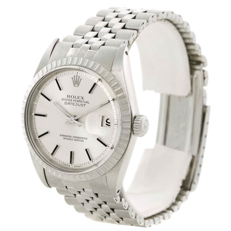 Rolex Datejust Stainless Steel Silver Dial Vintage Mens Watch 1601 SwissWatchExpo