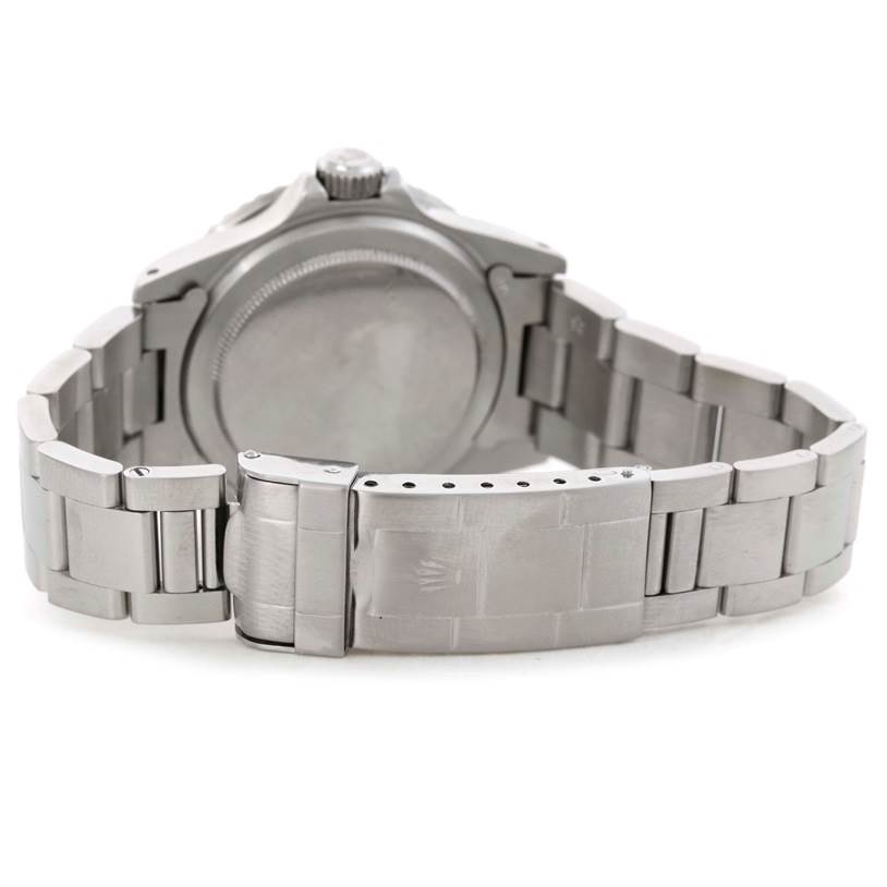 This image shows the back case and clasp of the Rolex Vintage Collection 5513 Men's Stainless Steel Black Dial 5513 Men's Stainless Steel Black Dial watch.