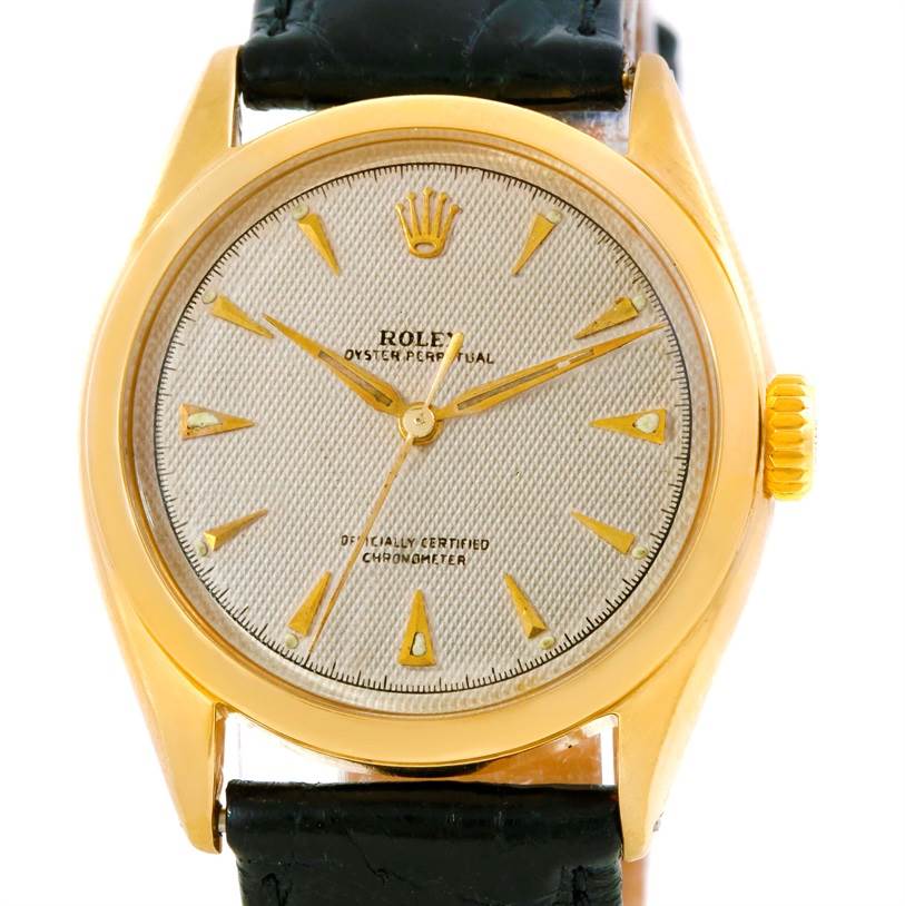 Rolex Oyster Perpetual Vintage 14K Yellow Gold Watch 6084 | SwissWatchExpo