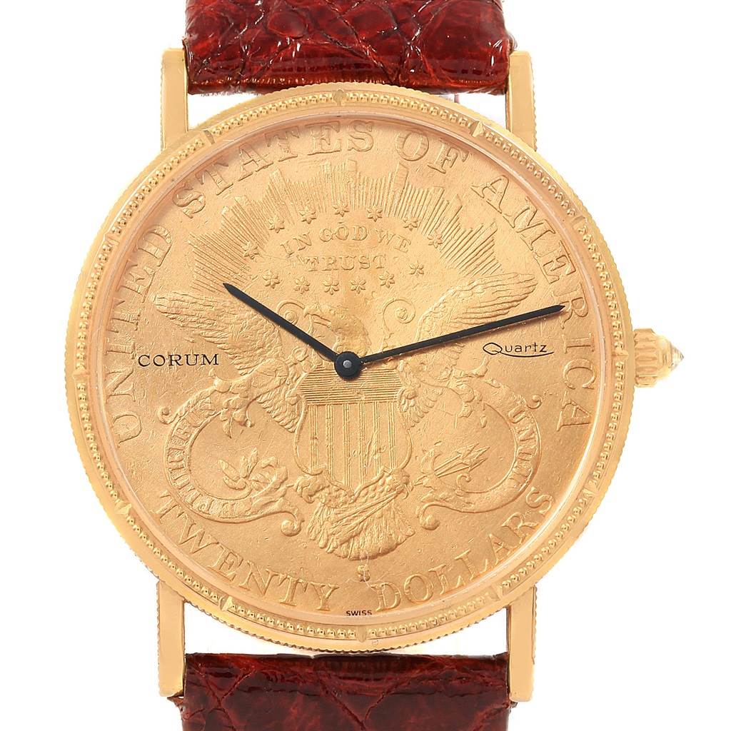 Corum 20 Dollars Double Eagle Yellow Gold Coin Year 1900 Mens