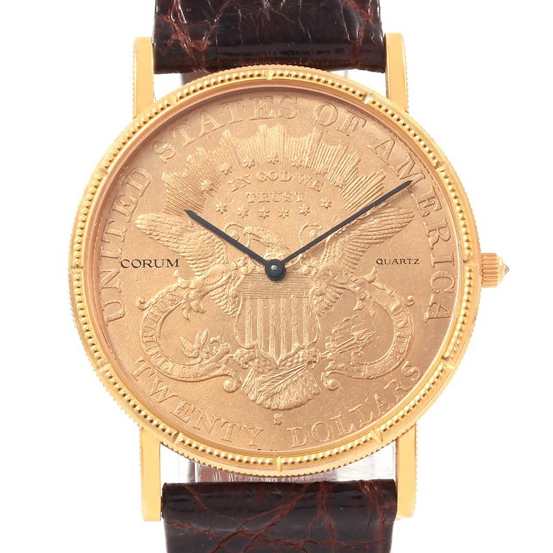 Corum 20 Dollars Double Eagle Yellow Gold Coin Year 1905 Mens Watch SwissWatchExpo