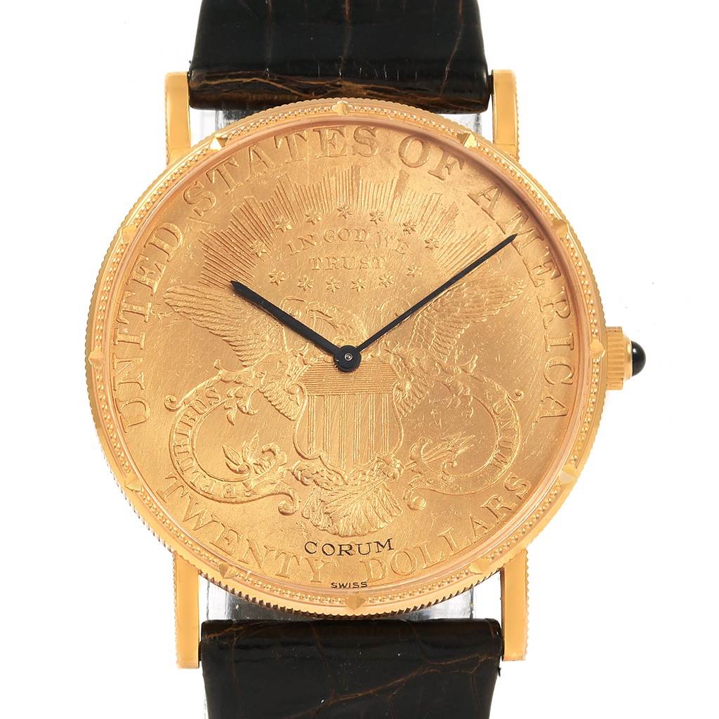 Corum 20 Dollars Double Eagle Yellow Gold Coin Manual Mens Watch