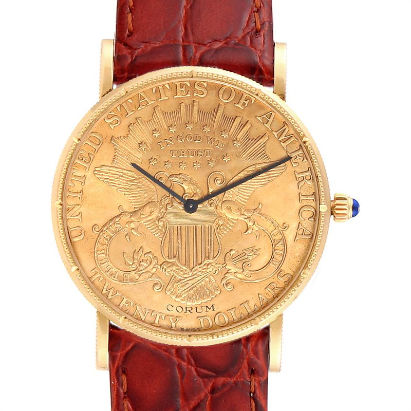 Corum 20 Dollars Double Eagle Yellow Gold Coin Mechanical Mens Watch SwissWatchExpo