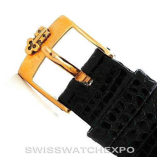 This image shows the buckle and part of the strap for the Corum Women's Yellow Gold Black Dial Women's Yellow Gold Black Dial Vintage Ladies 18K Yellow Gold 10 Dollars Coin Watch.