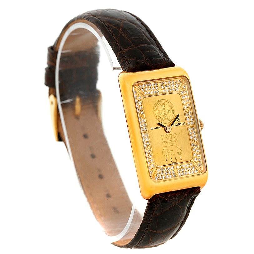 Corum 18K Yellow Gold Diamond 5 Gram Ingot 999.9 Watch | SwissWatchExpo