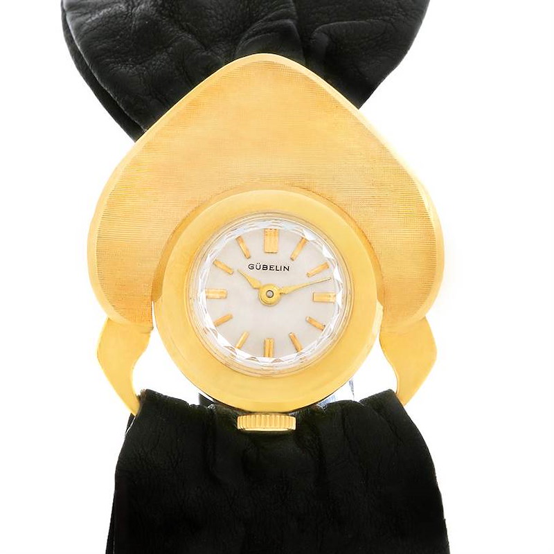 vintage 18k gold gubelin watch