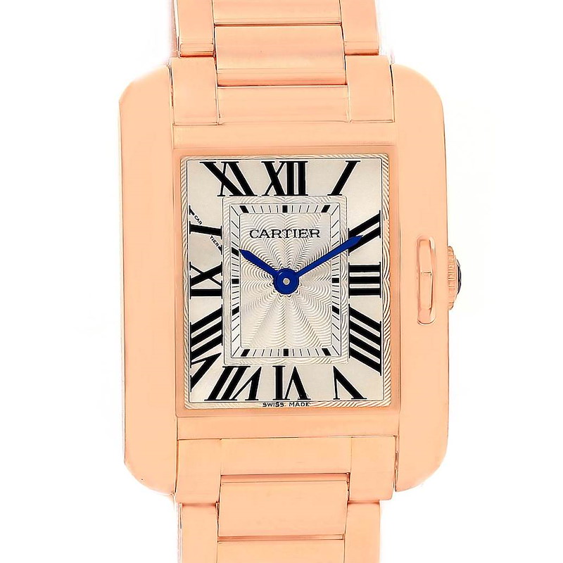Cartier Tank Anglaise 18K Rose Gold Small Ladies Watch W5310013 SwissWatchExpo