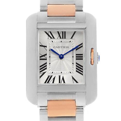 Photo of Cartier Tank Anglaise Medium Steel Rose Gold Watch WT100032