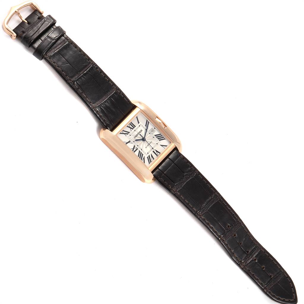 Cartier Tank Anglaise Rose Gold Brown Strap Ladies Watch W5310005 ...