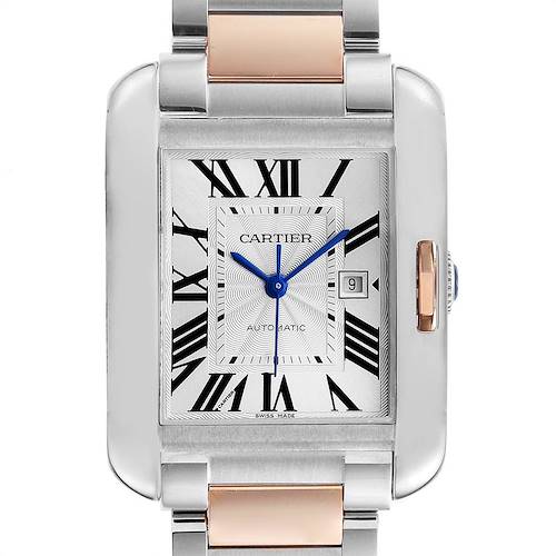 Photo of Cartier Tank Anglaise Large Steel 18K Rose Gold Ladies Watch W5310007