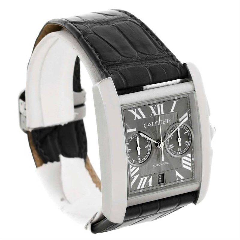 Cartier Tank MC Automatic Grey Dial Mens Watch W5330008 Box Papers SwissWatchExpo