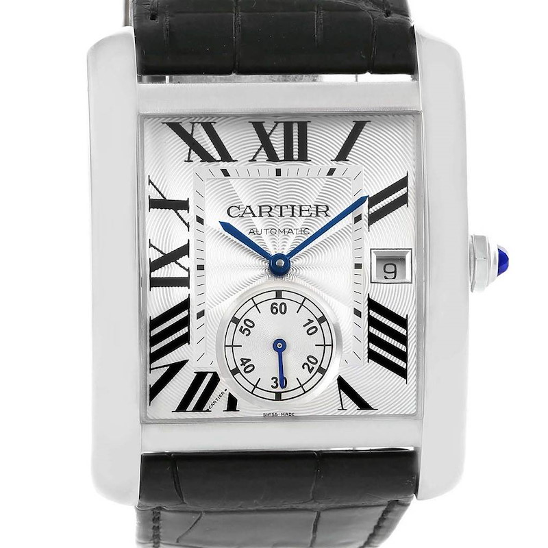 Cartier Tank MC Silver Dial Automatic Mens Watch W5330003 box Papers SwissWatchExpo