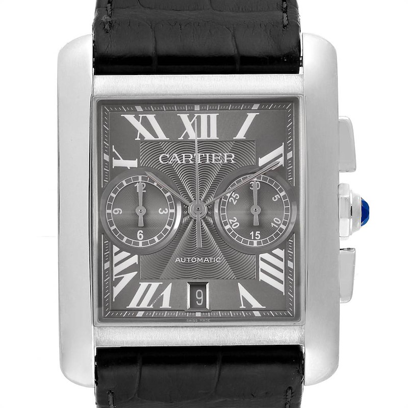 Cartier Tank MC Automatic Grey Dial Chronograph Mens Watch W5330008 SwissWatchExpo