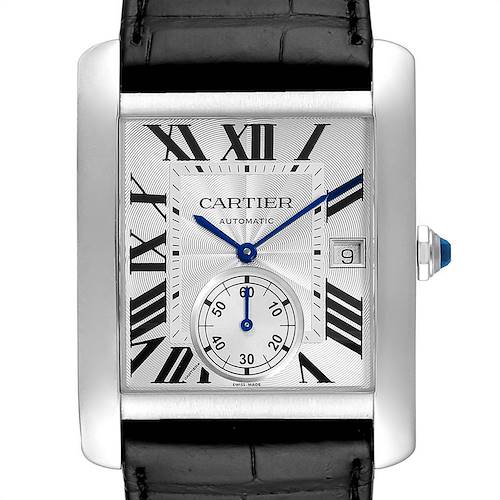 Photo of Cartier Tank MC Silver Dial Steel Mens Watch W5330003 Box Papers