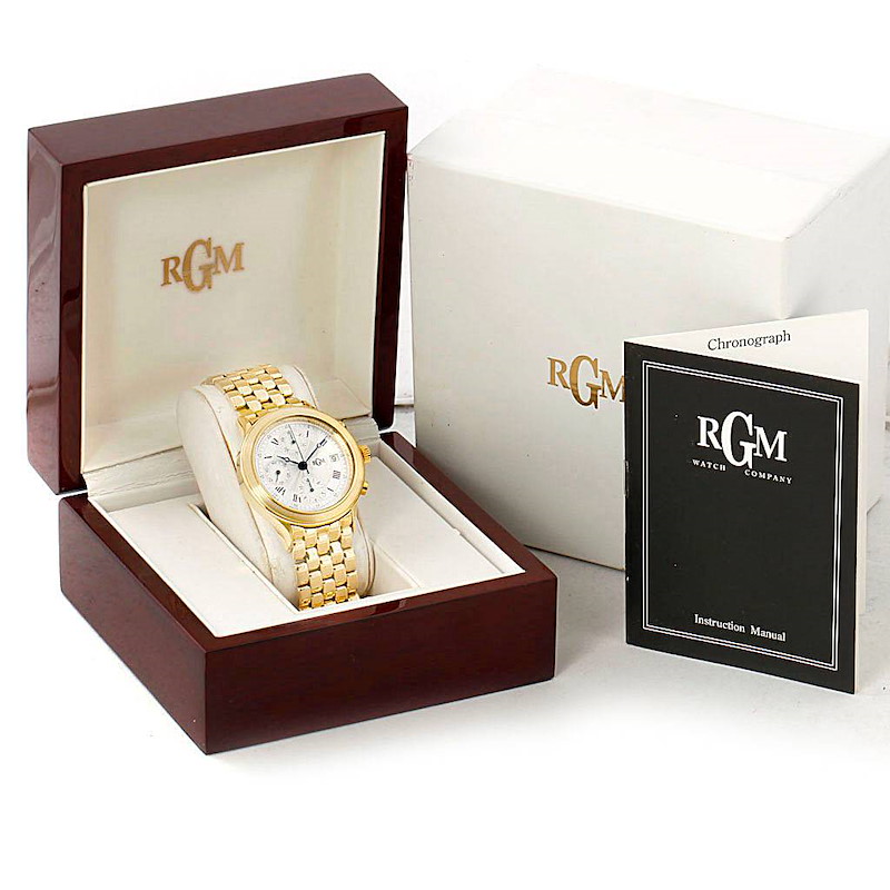RGM 18 Karat Yellow Gold Chronograph Men's Watch 101 at 1stDibs | rgm watch  for sale, rgm watches, rgm 101