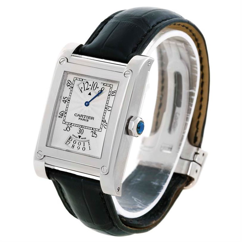Cartier Tank A Vis Jumping Hour Paris Privee White Gold Watch W1533451 SwissWatchExpo