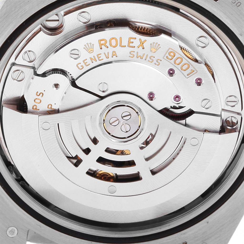 This image shows the movement and intricate internal mechanics of the Rolex Sky-Dweller 326139 Men's White Gold Black Dial 326139 Men's White Gold Black Dial watch.