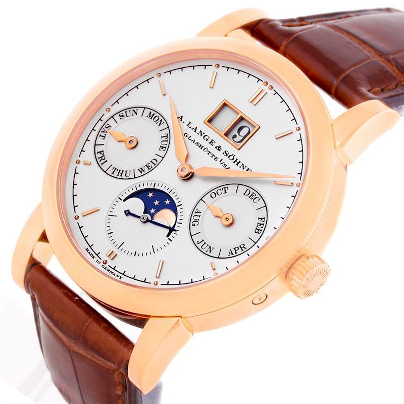 A. Lange Sohne Saxonia Annual Calendar 38.5mm Rose Gold Watch 330.032